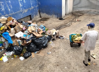 Residentes del mercado de Villa Consuelo confrontan problemas por el mal olor que emana la basura sin recoge