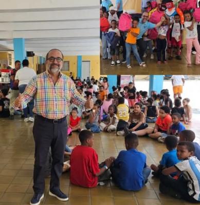 M&aacute;s de 300 ni&ntilde;os reciben &uacute;tiles escolares y seis laptops en Villa ConsueloVilla Consuelo